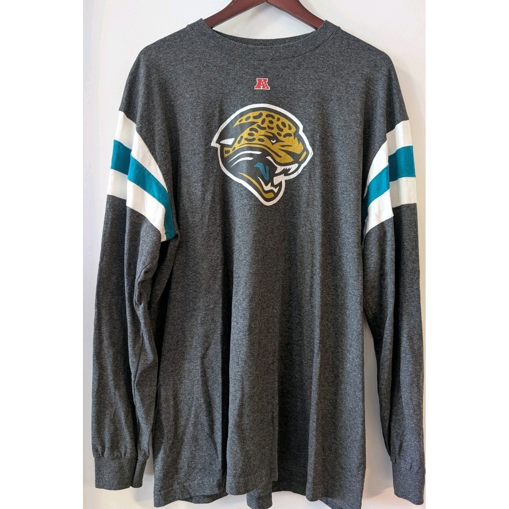 🐆🏈🐆 Vintage Jacksonville Jaguars Long Sleeve T-shirt Mens XL Lawrence NFL Y2K